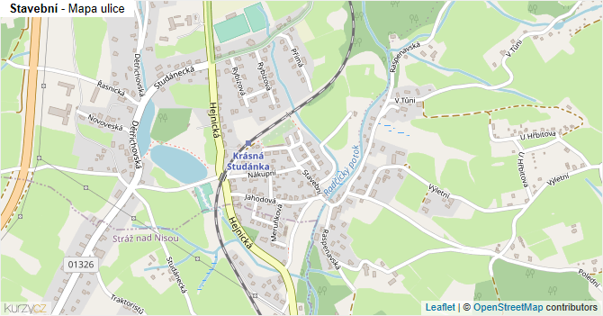 Stavební - mapa ulice