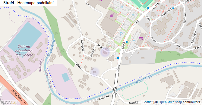Stračí - mapa podnikání