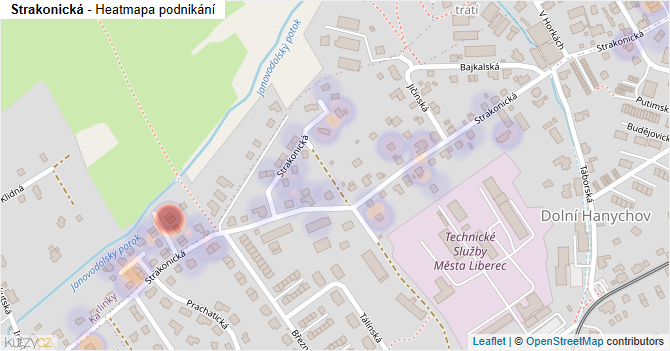 Strakonická - mapa podnikání
