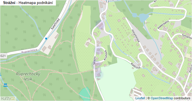 Strážní - mapa podnikání