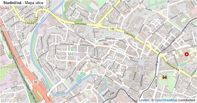 Studničná - mapa ulice