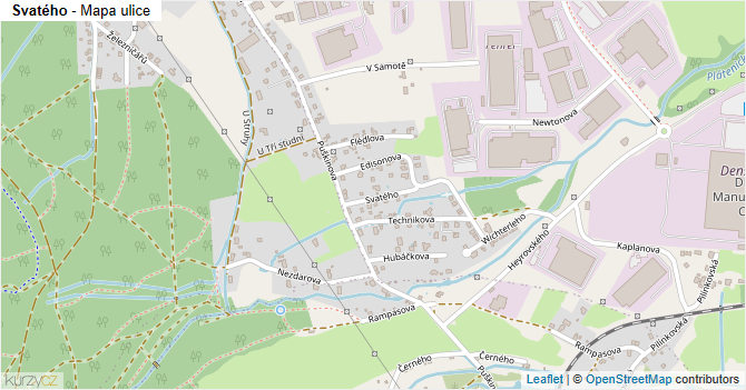 Svatého - mapa ulice