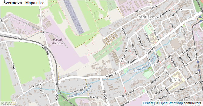 Švermova - mapa ulice