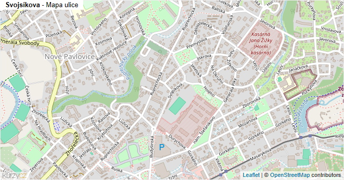 Svojsíkova - mapa ulice