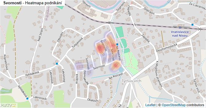 Svornosti - mapa podnikání