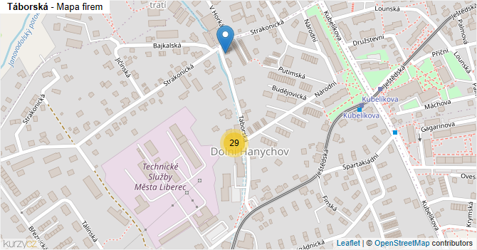 Táborská - mapa firem