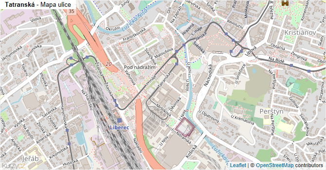 Tatranská - mapa ulice