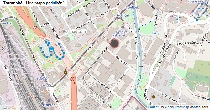 Tatranská - mapa podnikání
