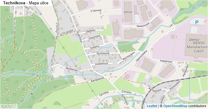 Technikova - mapa ulice