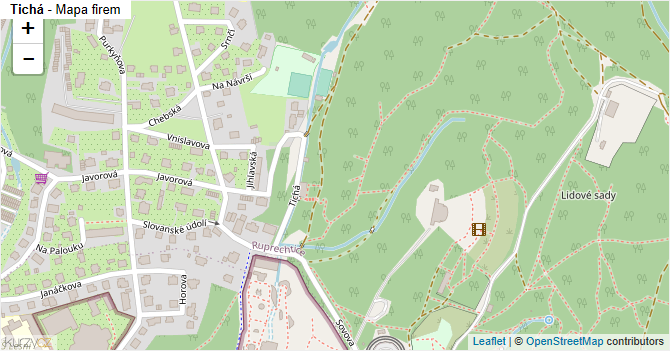 Tichá - mapa firem