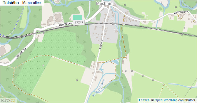 Tolstého - mapa ulice