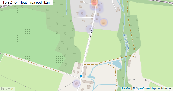 Tolstého - mapa podnikání