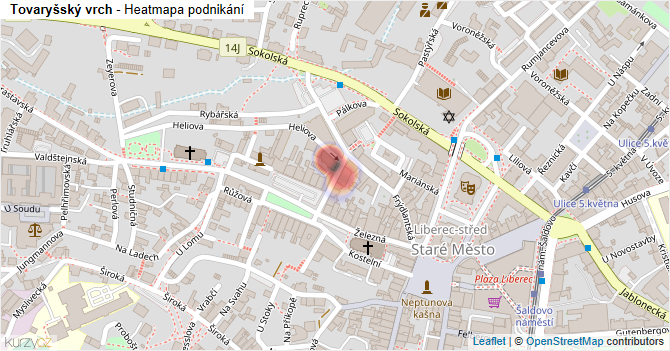 Tovaryšský vrch - mapa podnikání