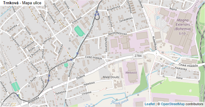 Trnková - mapa ulice