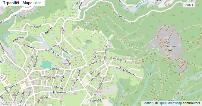 Trpasličí - mapa ulice