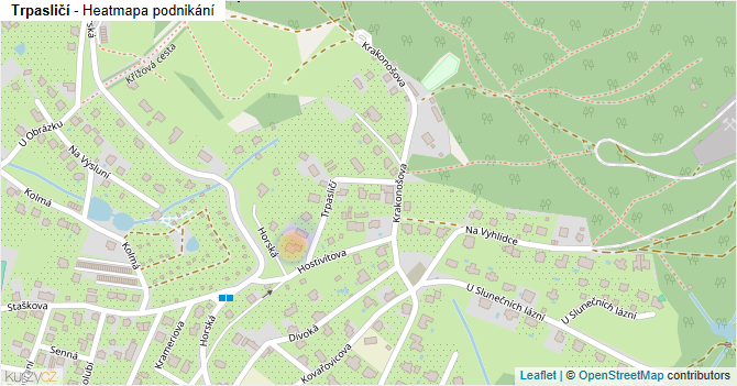 Trpasličí - mapa podnikání