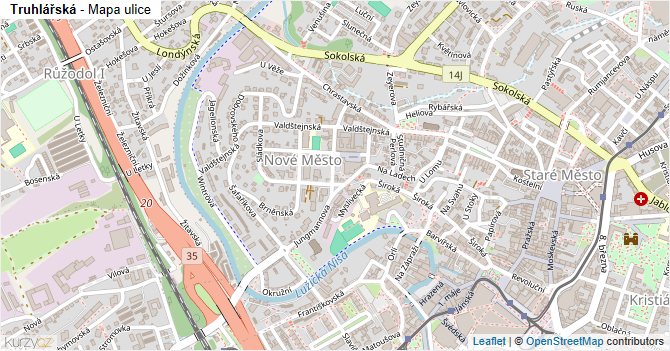 Truhlářská - mapa ulice