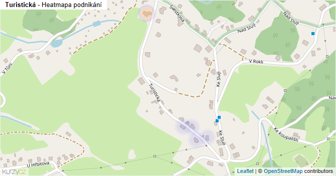 Turistická - mapa podnikání