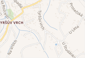 Tyršův vrch v obci Liberec - mapa ulice