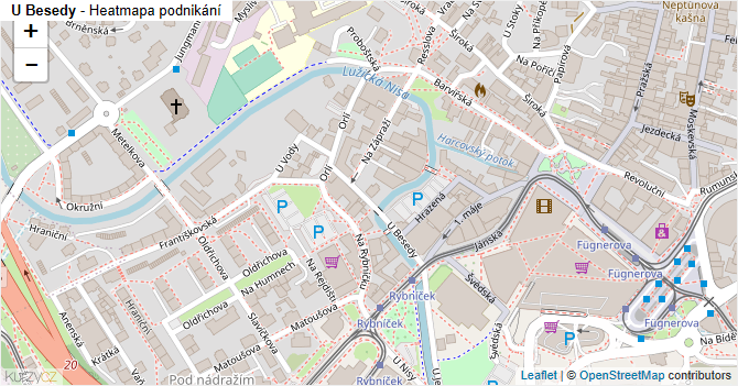 U Besedy - mapa podnikání