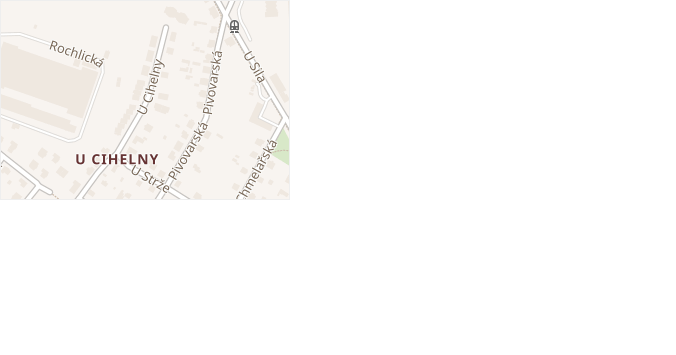 U Cihelny v obci Liberec - mapa ulice