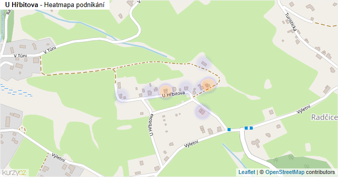 U Hřbitova - mapa podnikání