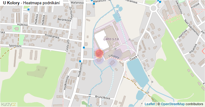 U Kolory - mapa podnikání