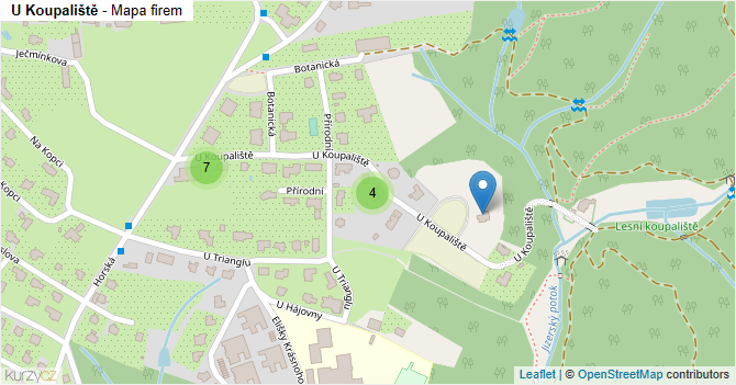 U Koupaliště - mapa firem