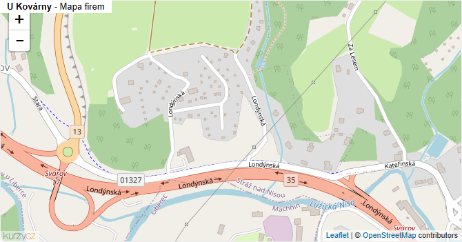 U Kovárny - mapa firem