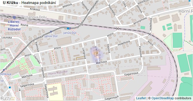 U Křížku - mapa podnikání