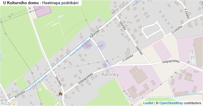 U Kulturního domu - mapa podnikání