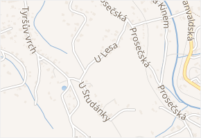 U Lesa v obci Liberec - mapa ulice