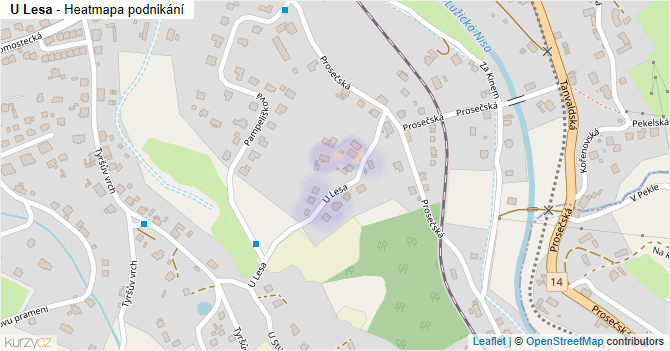 U Lesa - mapa podnikání