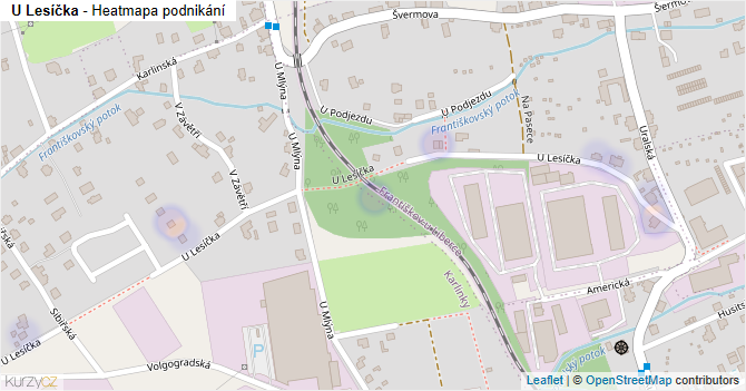 U Lesíčka - mapa podnikání