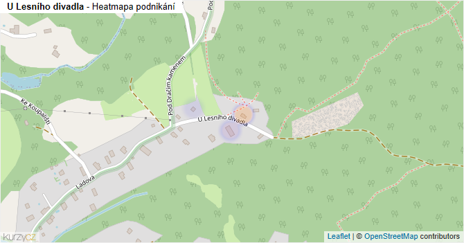 U Lesního divadla - mapa podnikání