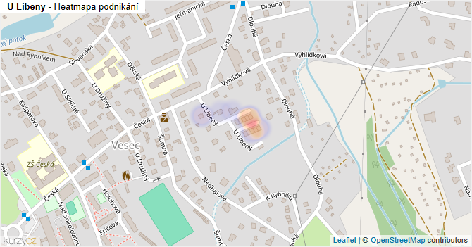 U Libeny - mapa podnikání