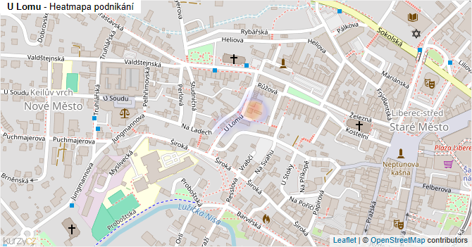 U Lomu - mapa podnikání
