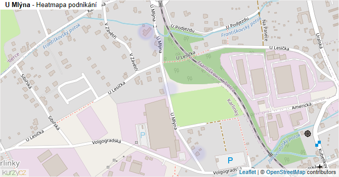 U Mlýna - mapa podnikání