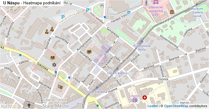 U Náspu - mapa podnikání