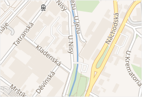 U Nisy v obci Liberec - mapa ulice