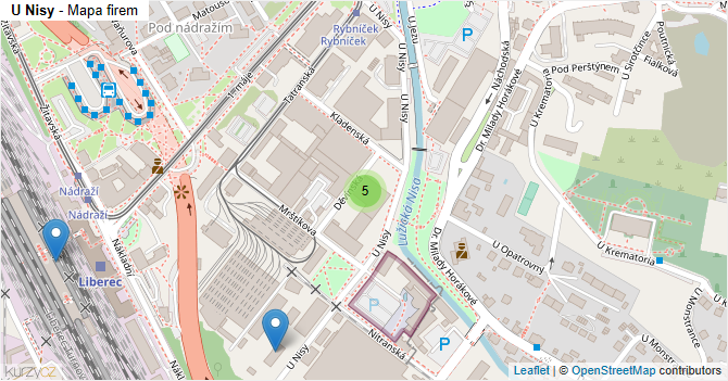 U Nisy - mapa firem