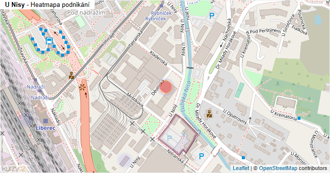U Nisy - mapa podnikání