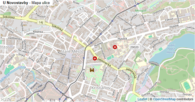 U Novostavby - mapa ulice