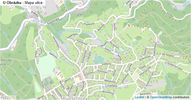 U Obrázku - mapa ulice