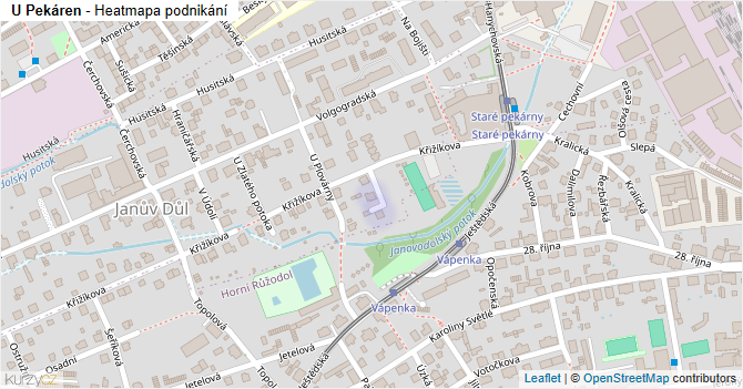 U Pekáren - mapa podnikání