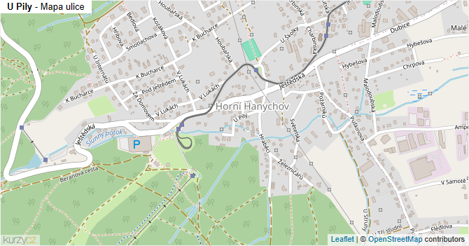 U Pily - mapa ulice