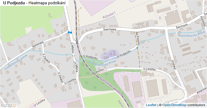 U Podjezdu - mapa podnikání