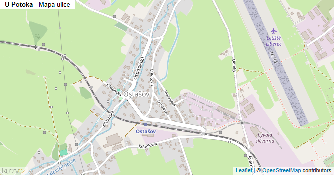 U Potoka - mapa ulice