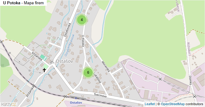 U Potoka - mapa firem