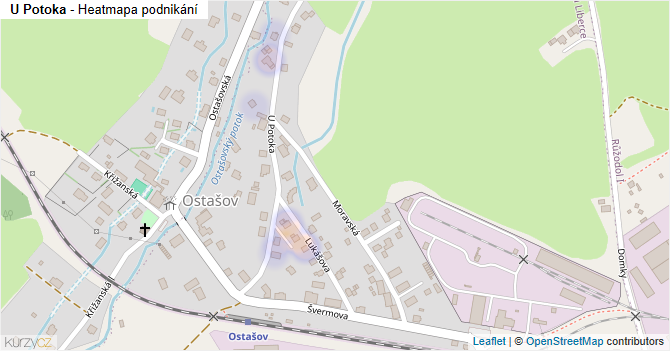 U Potoka - mapa podnikání